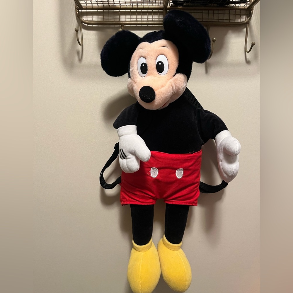 Vintage Mickey Mouse plush backpack